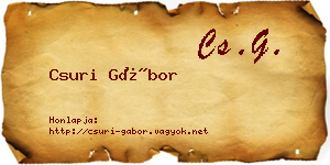 Csuri Gábor névjegykártya
